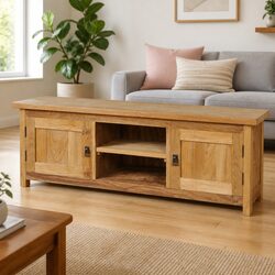 Solid Teak TV Cabinet Dimensions 120x30x40 cm in Brown