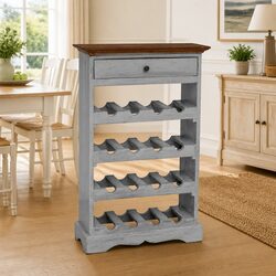 Specifications of Solid Mahogany Wood Wine Rack - Antique Style