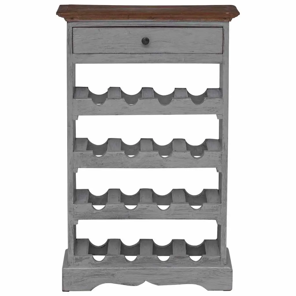 Solid Mahogany Wood Wine Rack Antique Style Storage Cabinet Home 55 x 23 x 85 cm