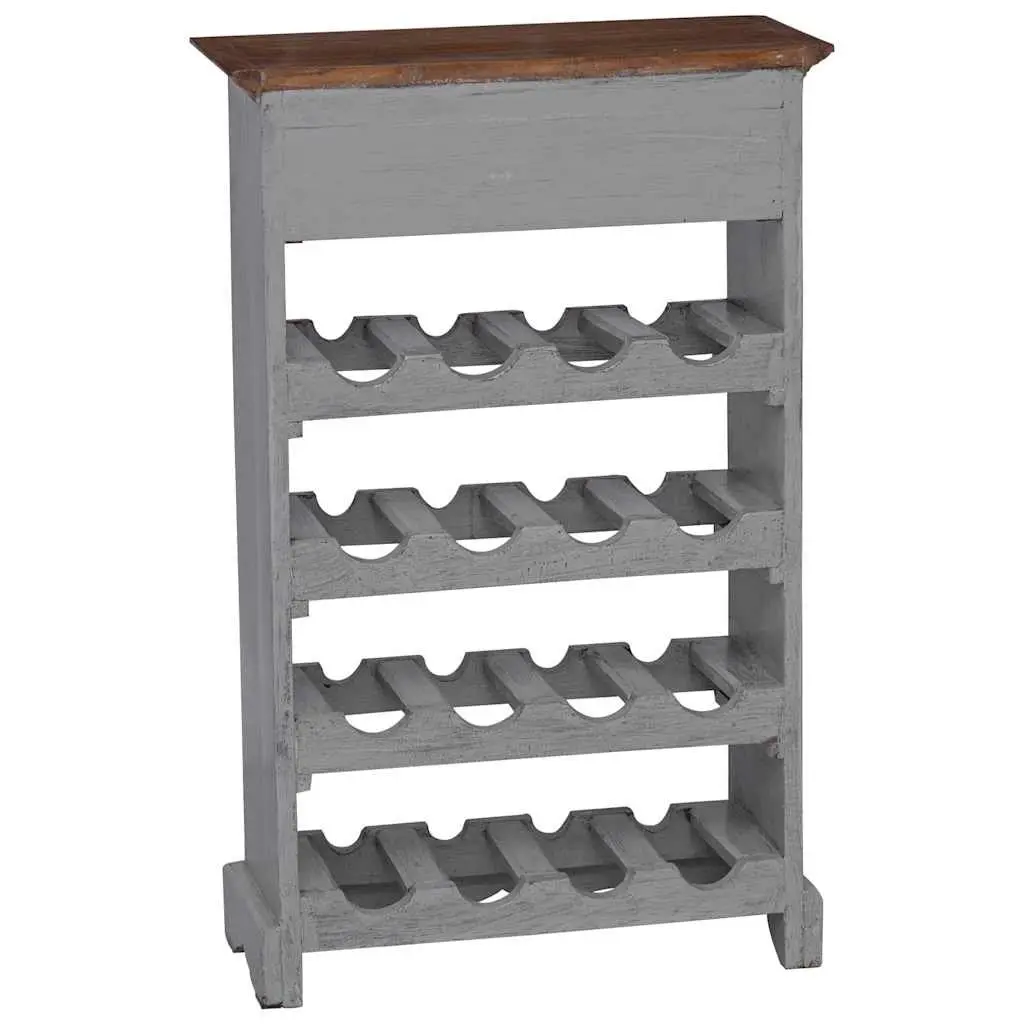 Solid Mahogany Wood Wine Rack Antique Style Storage Cabinet Home 55 x 23 x 85 cm