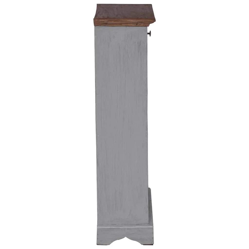 Solid Mahogany Wood Wine Rack Antique Style Storage Cabinet Home 55 x 23 x 85 cm