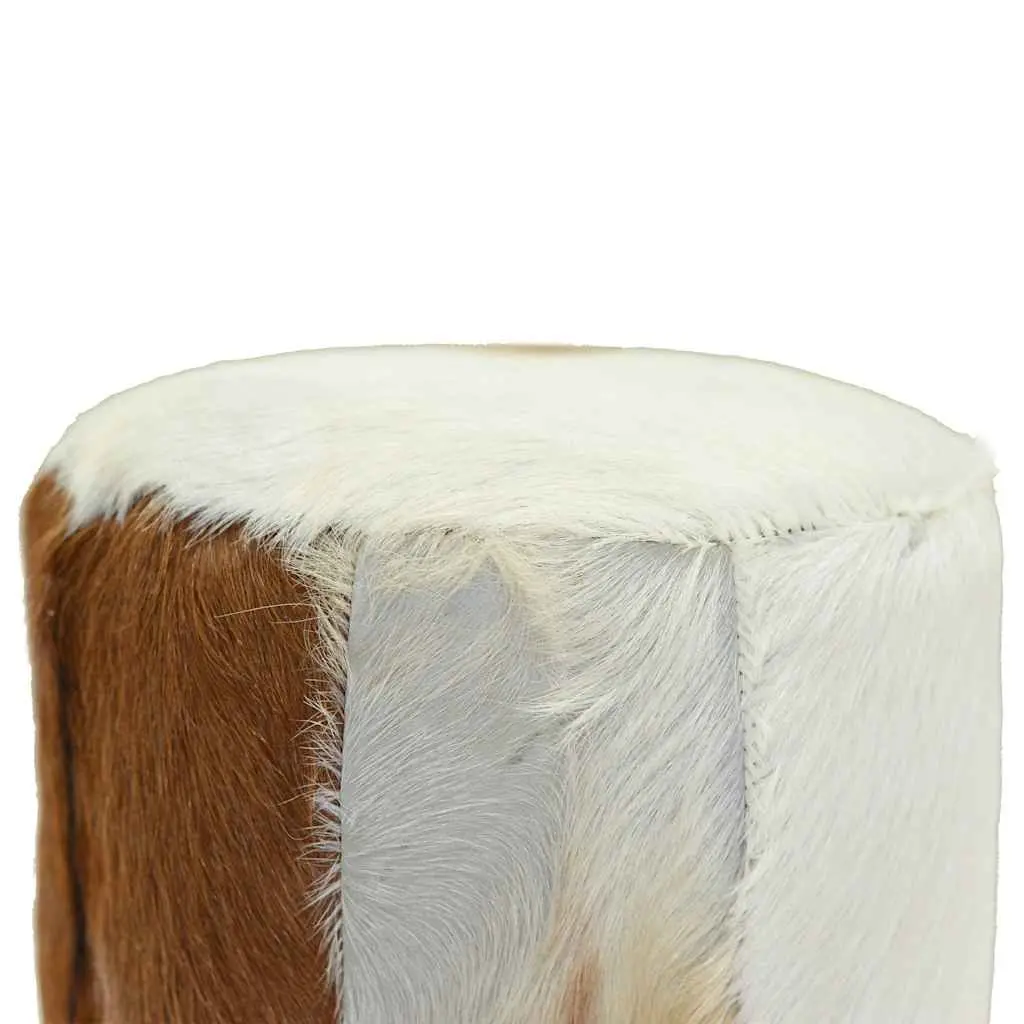 Rustic Bar Stool with Leather Seat