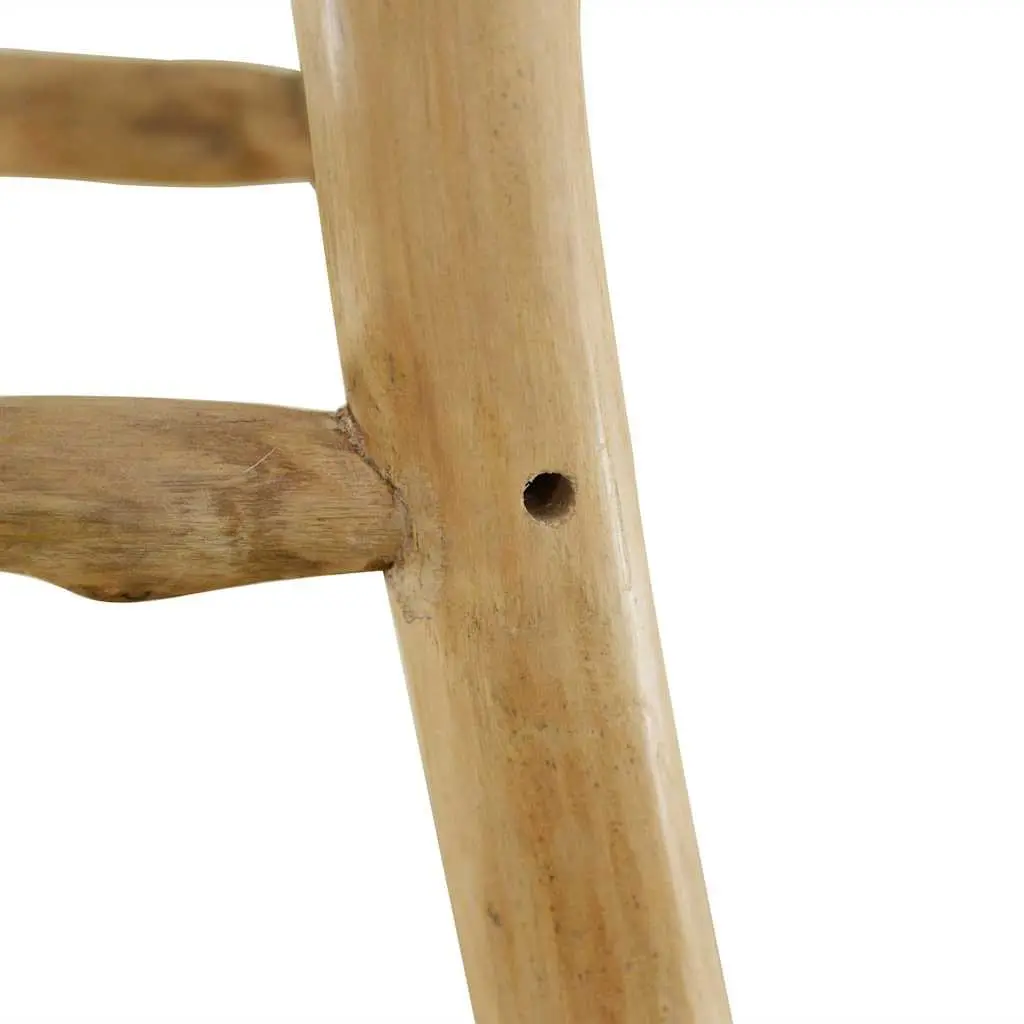 Rustic Bar Stool with Leather Seat