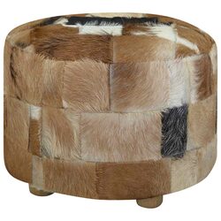 Round Goat Leather Pouffe Footrest Specifications