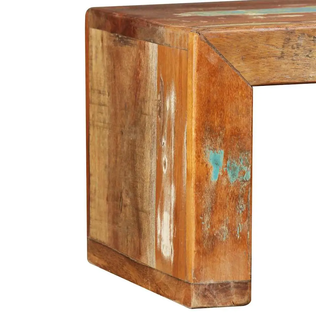 TV Stand Solid Reclaimed Wood Brown Stackable Storage Cabinet 2-Tier Lowboard