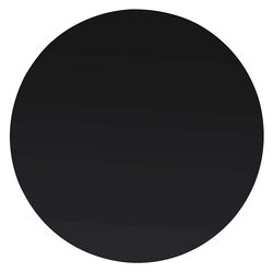 400mm Round Tempered Glass Table Top in Black
