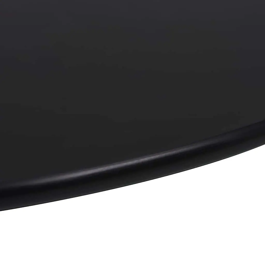 700mm Black Round Tempered Glass Top