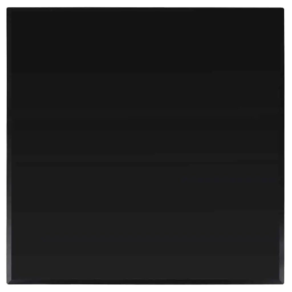 Tempered Glass Table Top Square 700x700mm Black Dining Coffee Garden