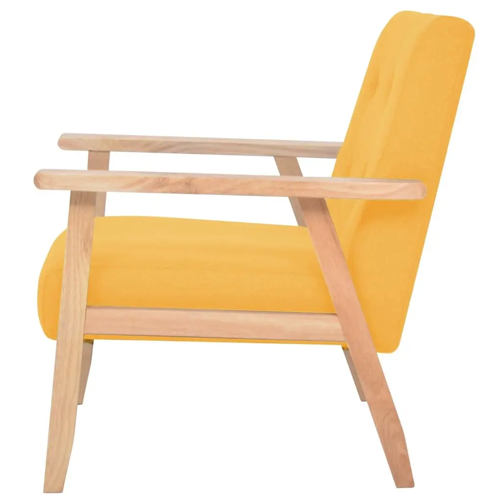Yellow Fabric Armchair