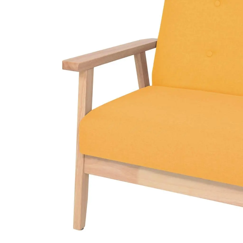 Yellow Fabric Armchair