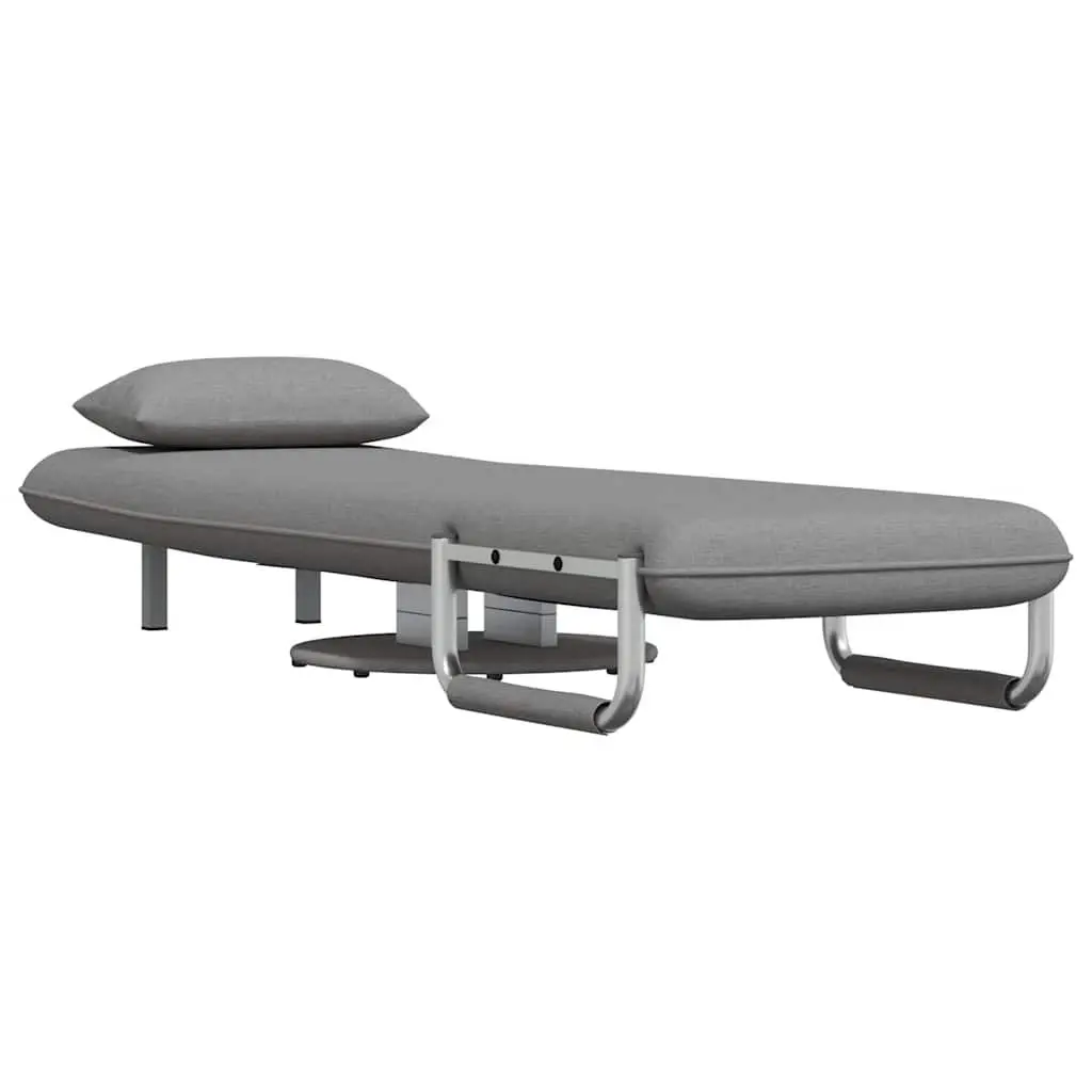 Convertible Swivel Chair Sofa Bed Recliner Chaise Lounge Grey Fabric Sleeper