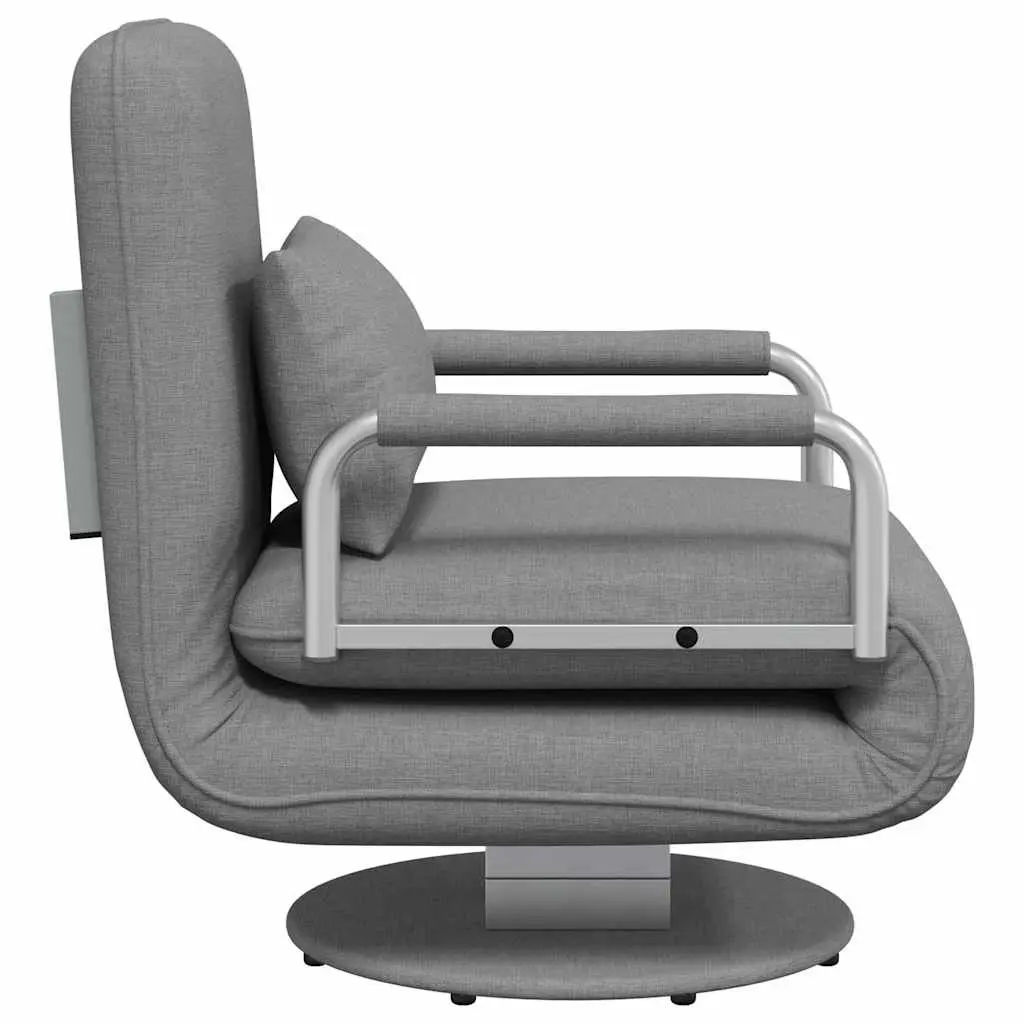 Convertible Swivel Chair Sofa Bed Recliner Chaise Lounge Grey Fabric Sleeper