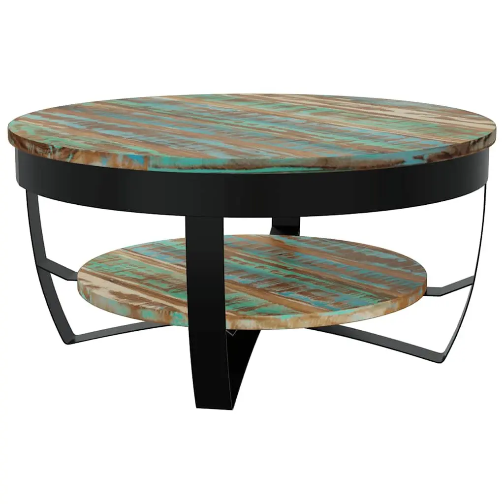 Coffee Table Industrial Vintage Style 65 cm Handmade Solid Reclaimed Wood