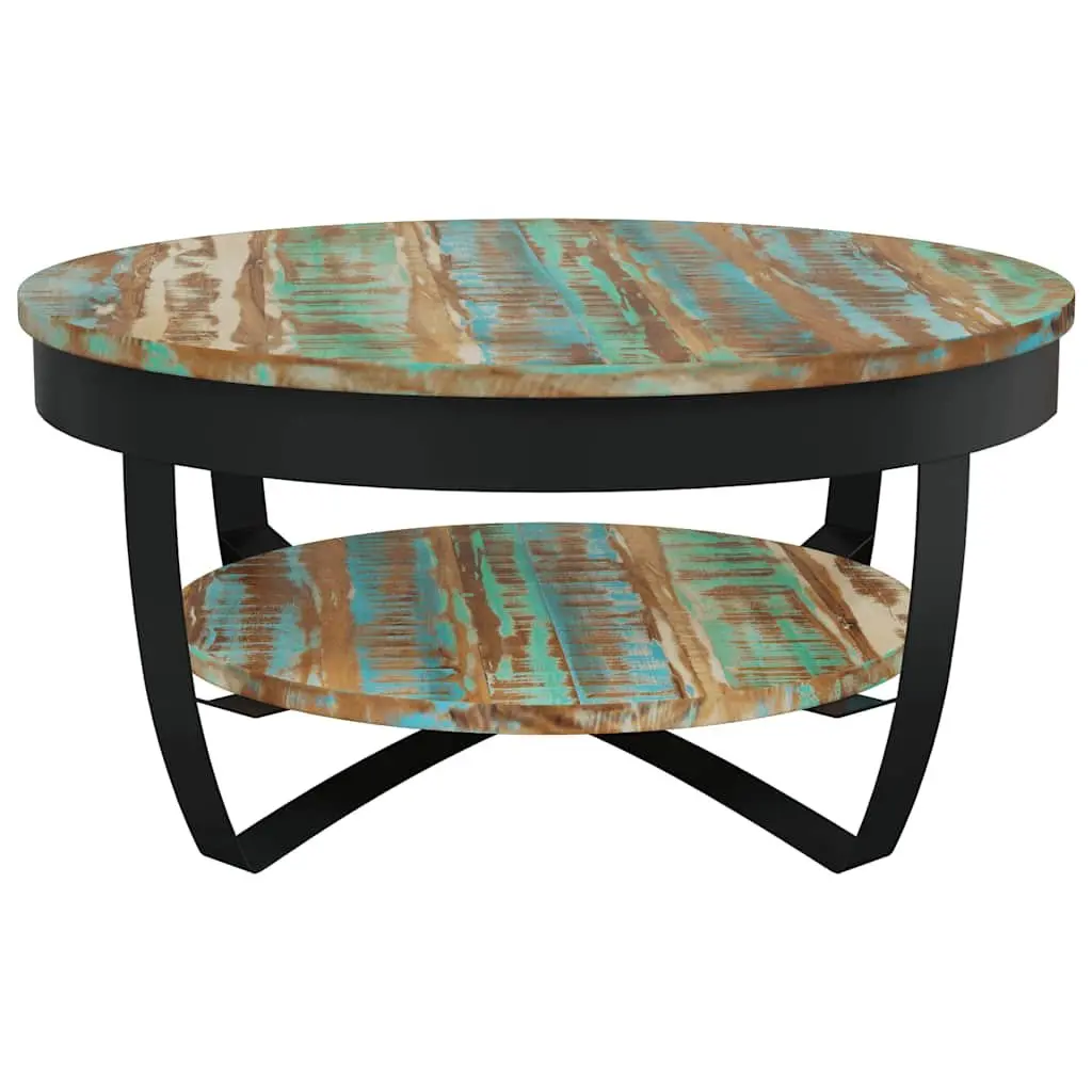 Coffee Table Industrial Vintage Style 65 cm Handmade Solid Reclaimed Wood