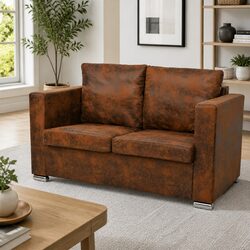 Specifications of Brown 2-Seater Sofa: Dimensions & Features