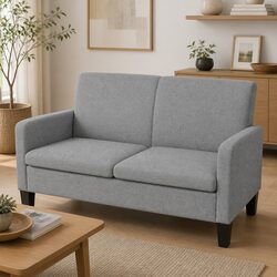 2-Seater Grey Sofa with Dimensions of 135cm