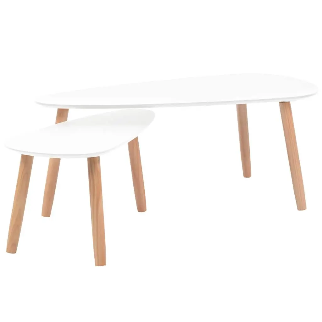 Coffee Table Set 2 Pieces Living Room Scandinavian Style