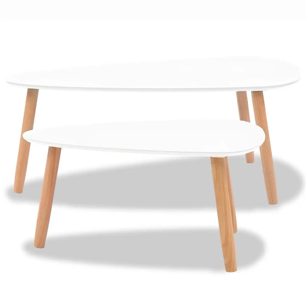 Coffee Table Set 2 Pieces Living Room Scandinavian Style