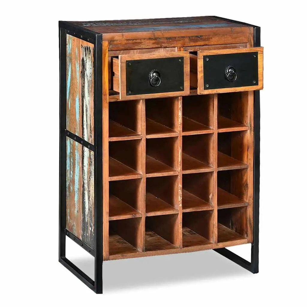 16 Bottle Wine Rack with Drawers