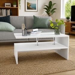 Specifications of the White Two-Shelf Coffee Table for Living Rooms