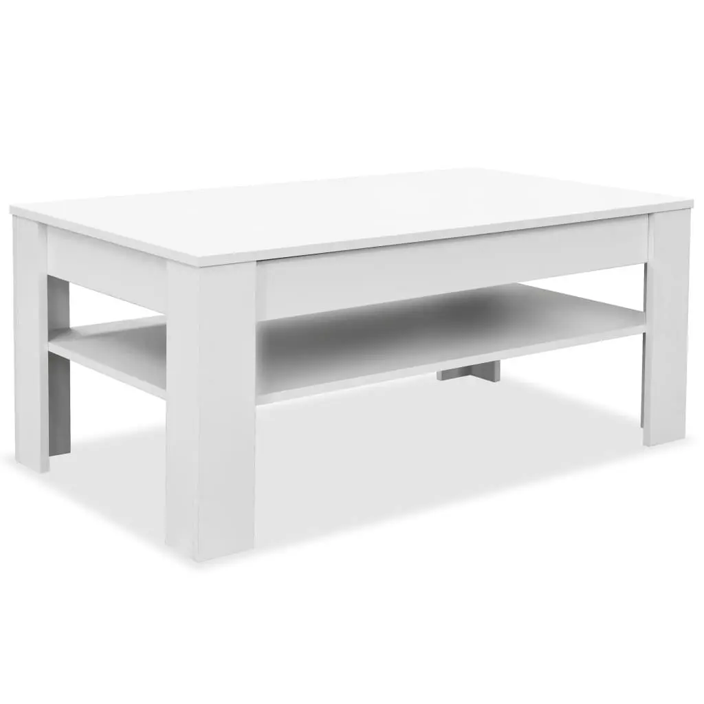 White Coffee Table with Storage