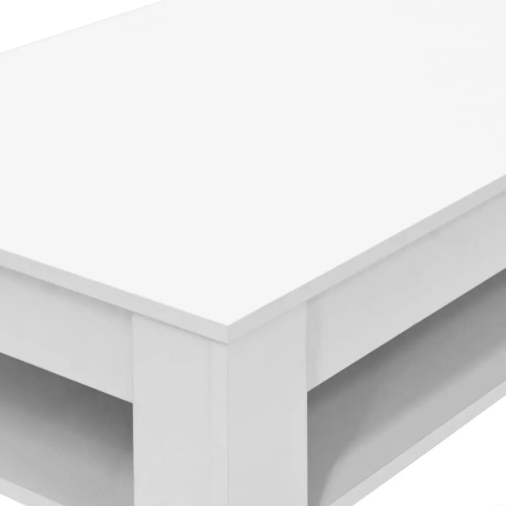 White Coffee Table with Storage