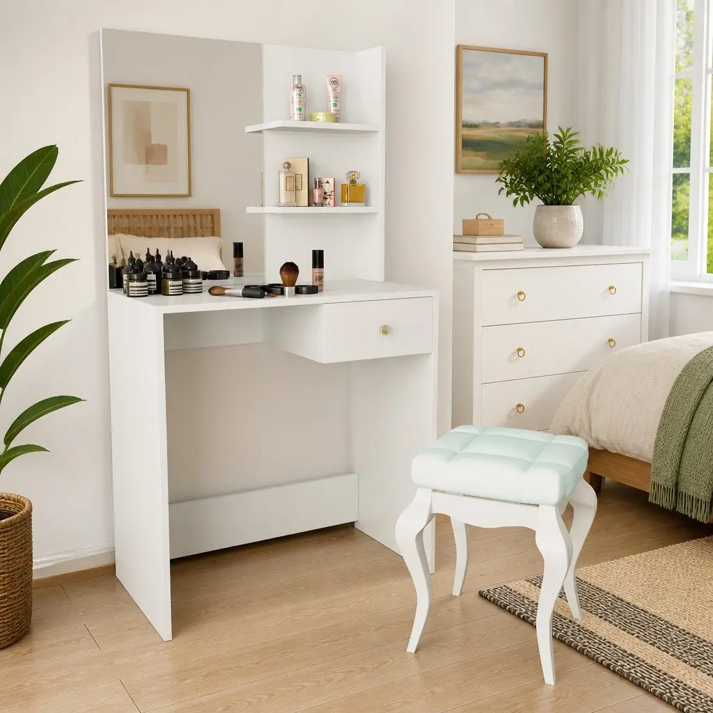 White Dressing Table Unit