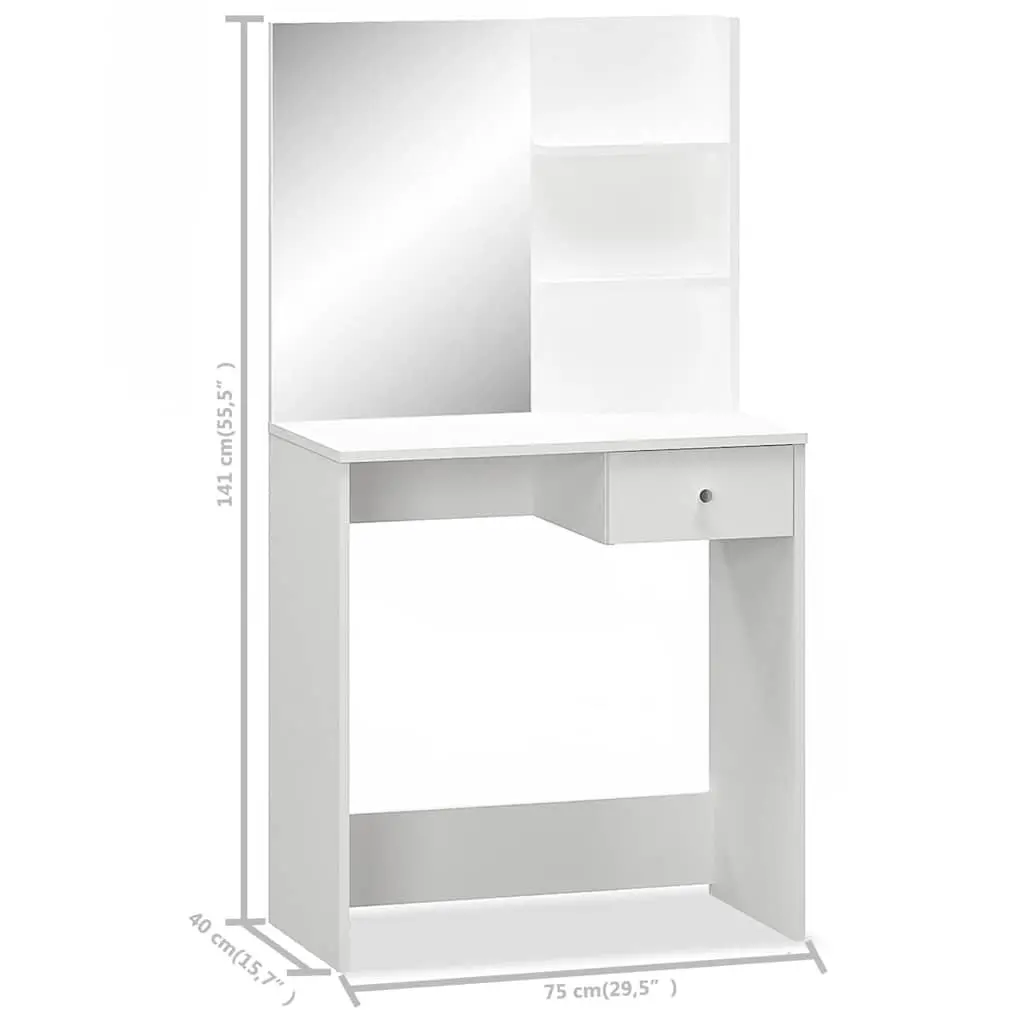 White Dressing Table Unit
