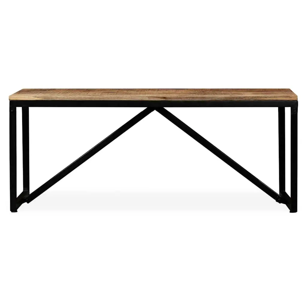 Solid Mango Wood Bench Industrial Entryway Furniture 110 x 35 x 45 cm Brown