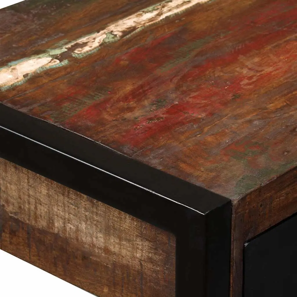 Desk with 2 Drawers Solid Reclaimed Wood Industrial Vintage Home Office
