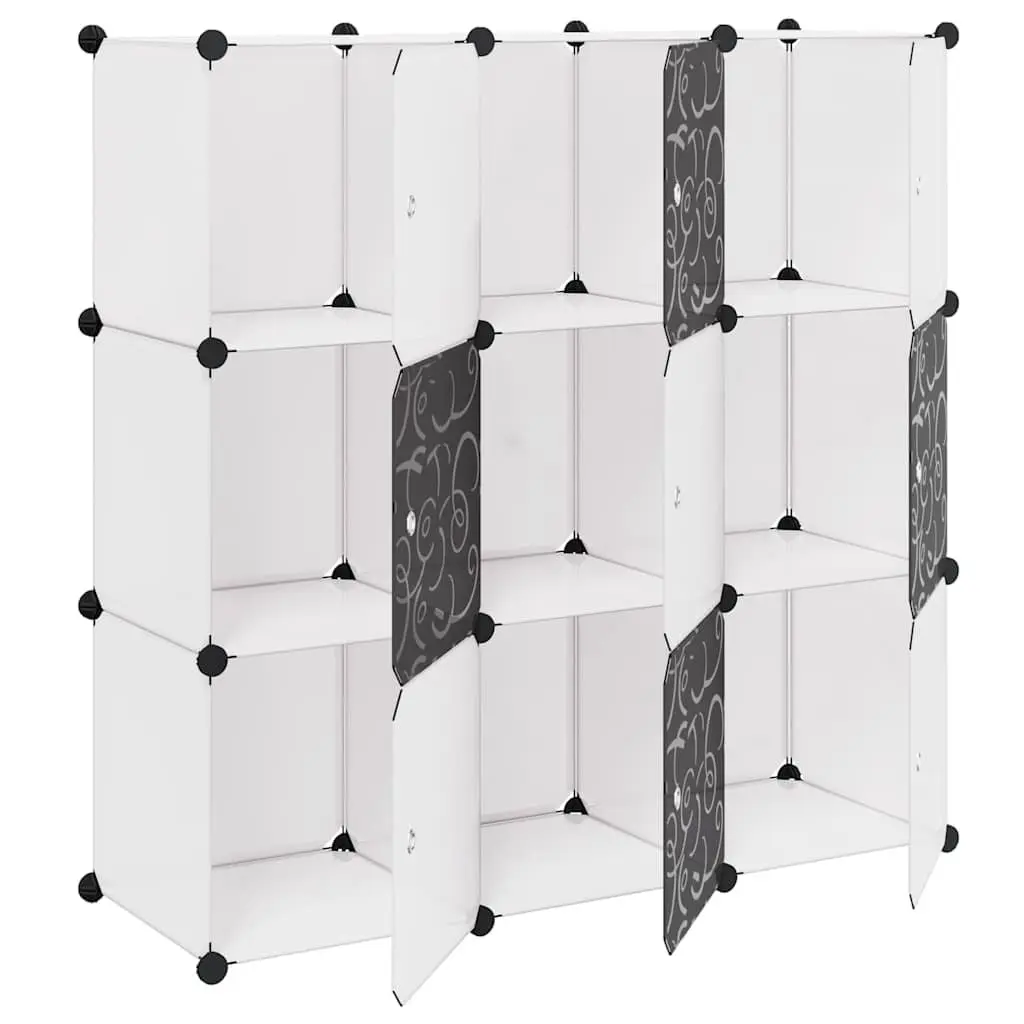 Storage Cube Organiser 9 Compartments Shoe Rack Bookcase Shelving Unit Black