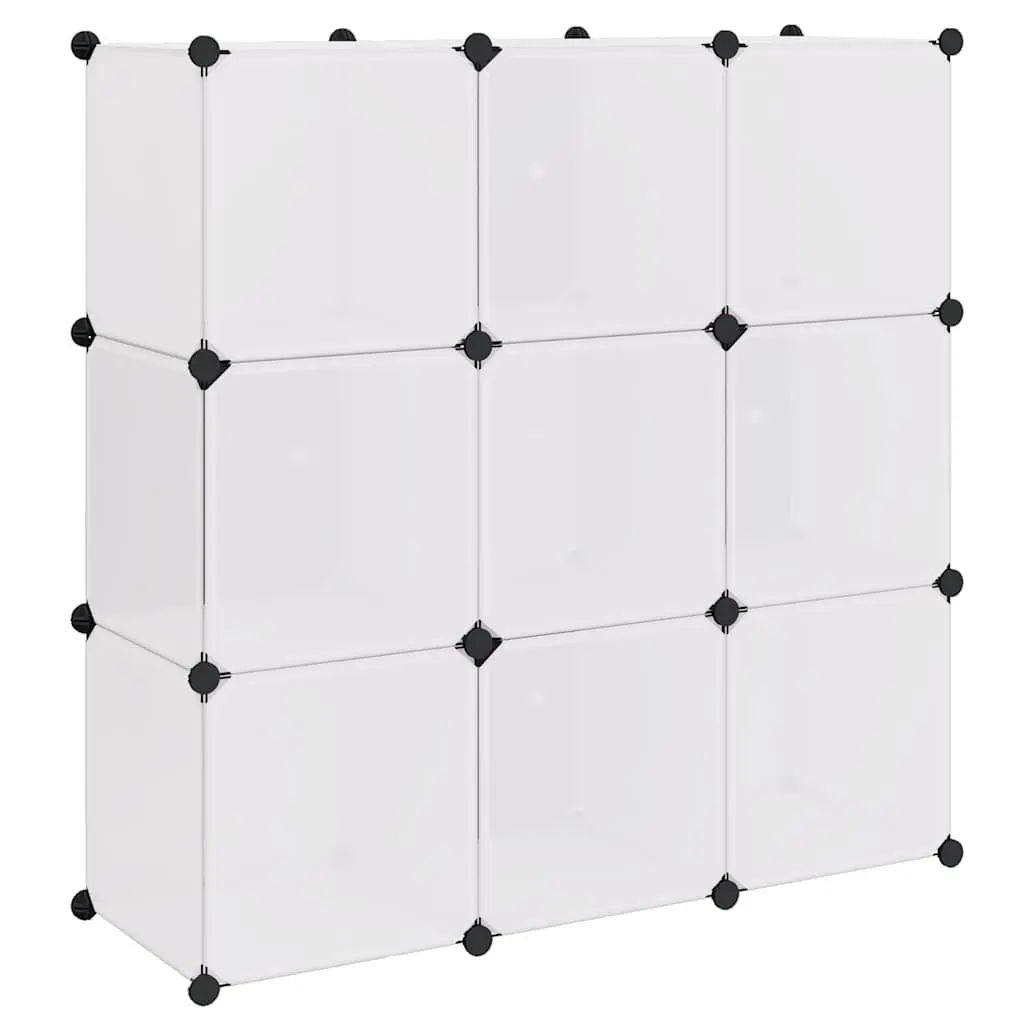 Storage Cube Organiser 9 Compartments Shoe Rack Bookcase Shelving Unit Black