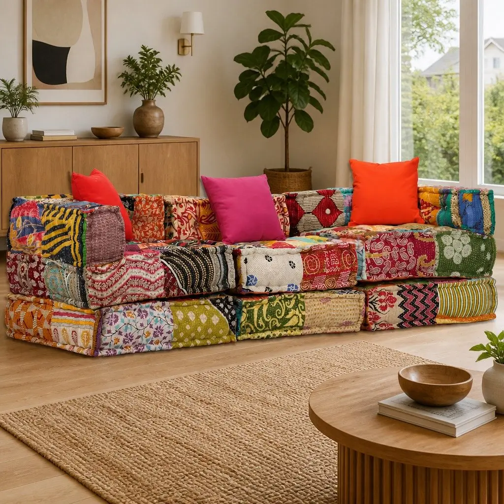 3-Seater Modular Patchwork Sofa