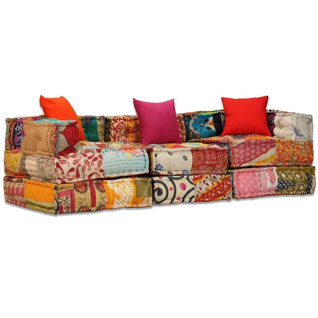 3-Seater Modular Patchwork Sofa