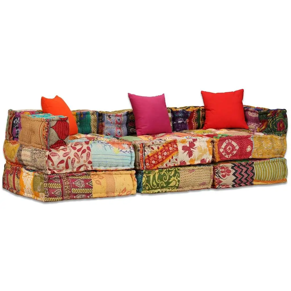 3-Seater Modular Patchwork Sofa