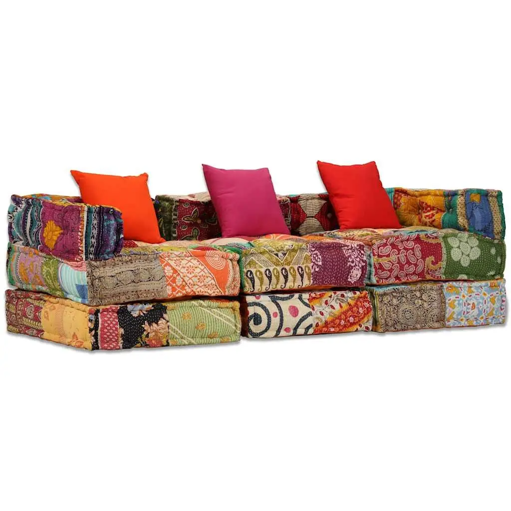 3-Seater Modular Patchwork Sofa