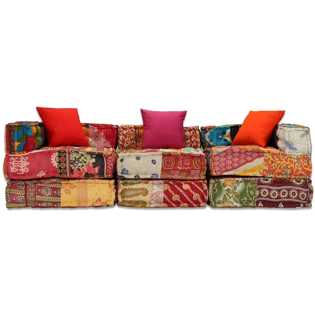 3-Seater Modular Patchwork Sofa