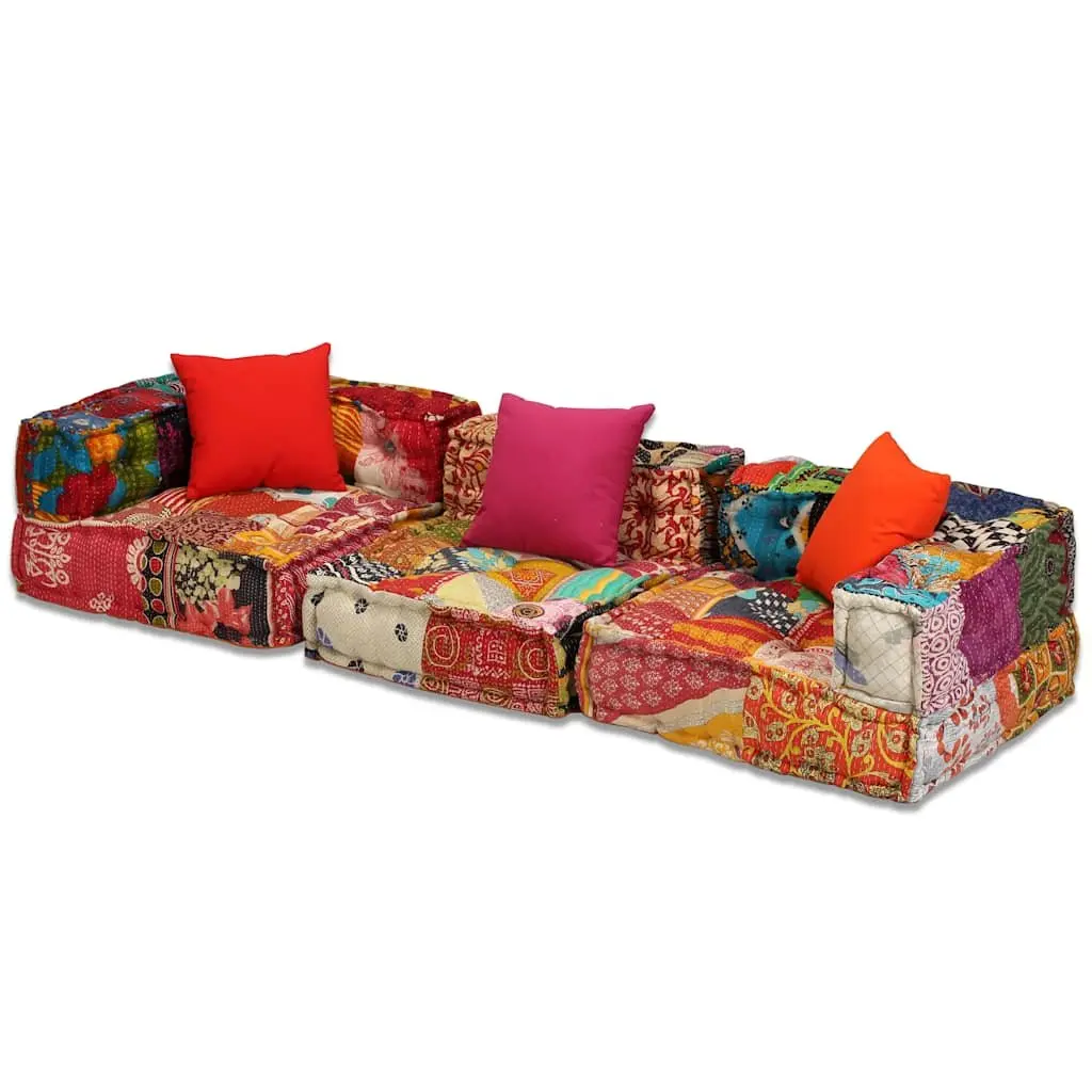3-Seater Modular Patchwork Sofa