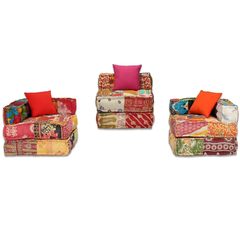 3-Seater Modular Patchwork Sofa