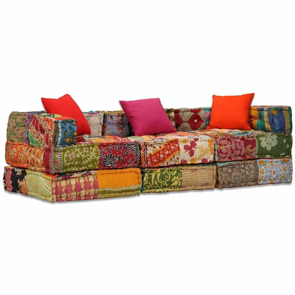3-Seater Modular Patchwork Sofa