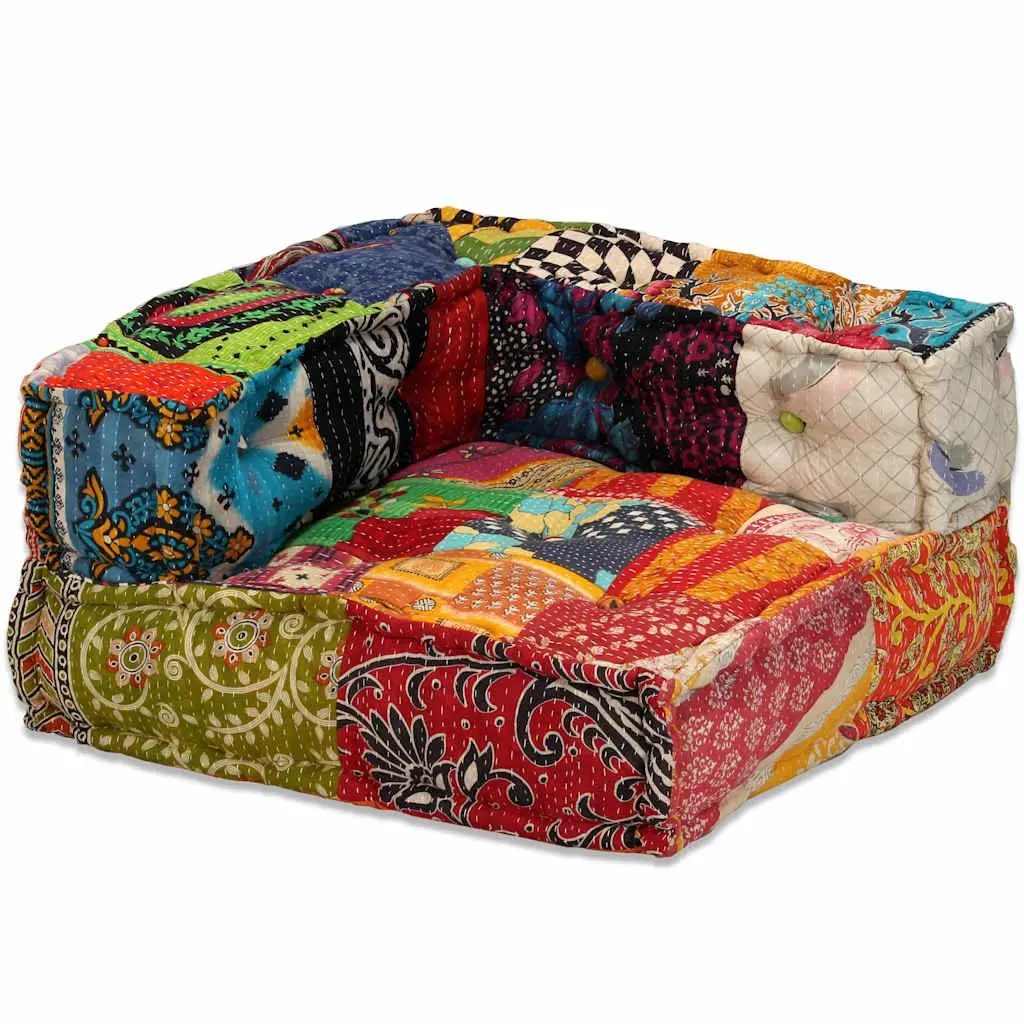 4-Seater Modular Patchwork Pouffe