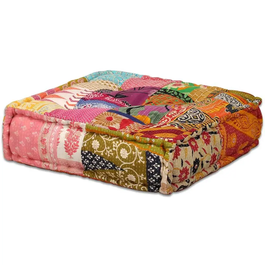 4-Seater Modular Patchwork Pouffe