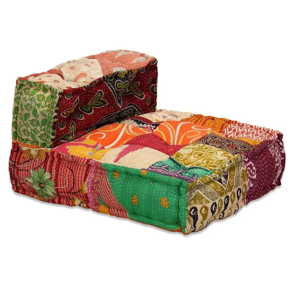 4-Seater Modular Patchwork Pouffe
