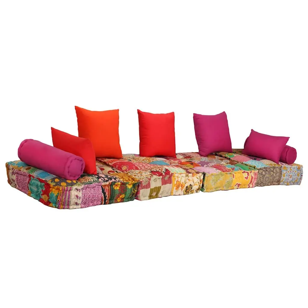 2-Seater Modular Pouffe Sofa Bed