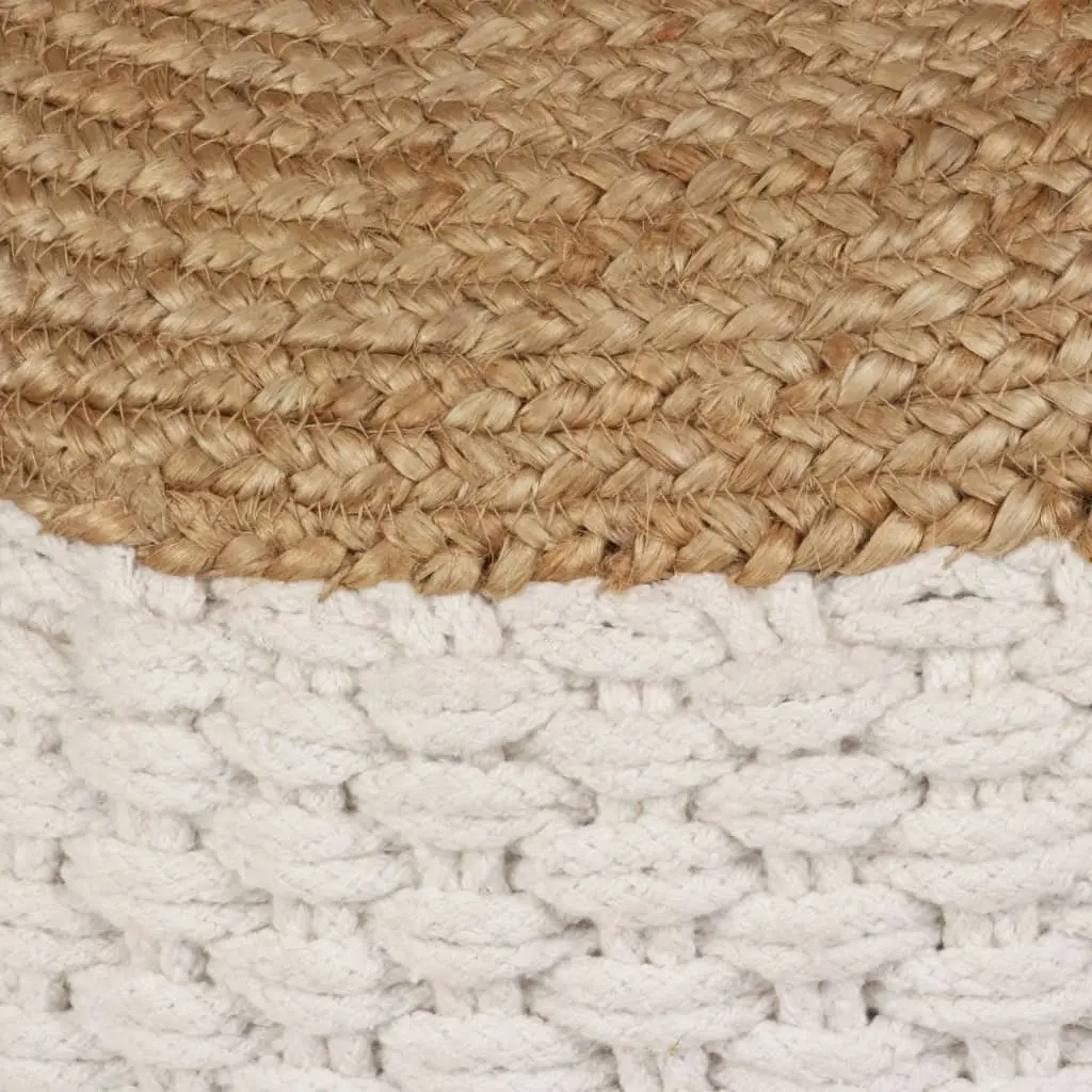 Woven Pouffe Footstool Ottoman for Living Room Bedroom Lounge 50x35cm