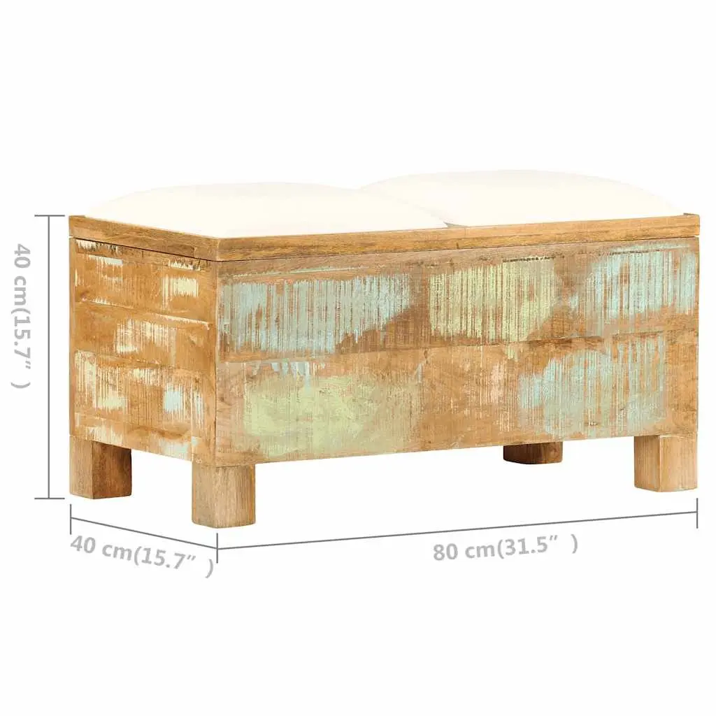 Solid Reclaimed Wood Storage Bench