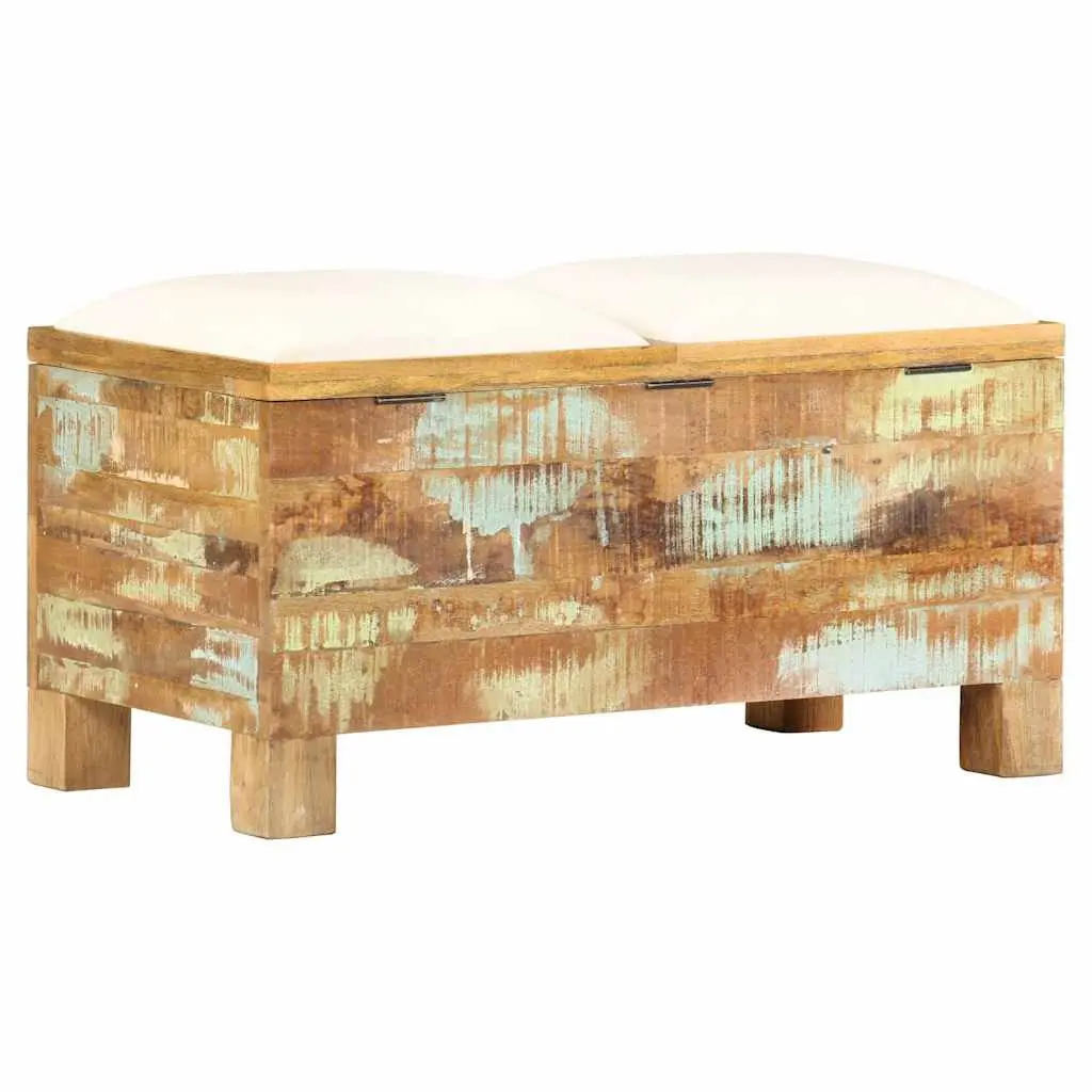 Solid Reclaimed Wood Storage Bench