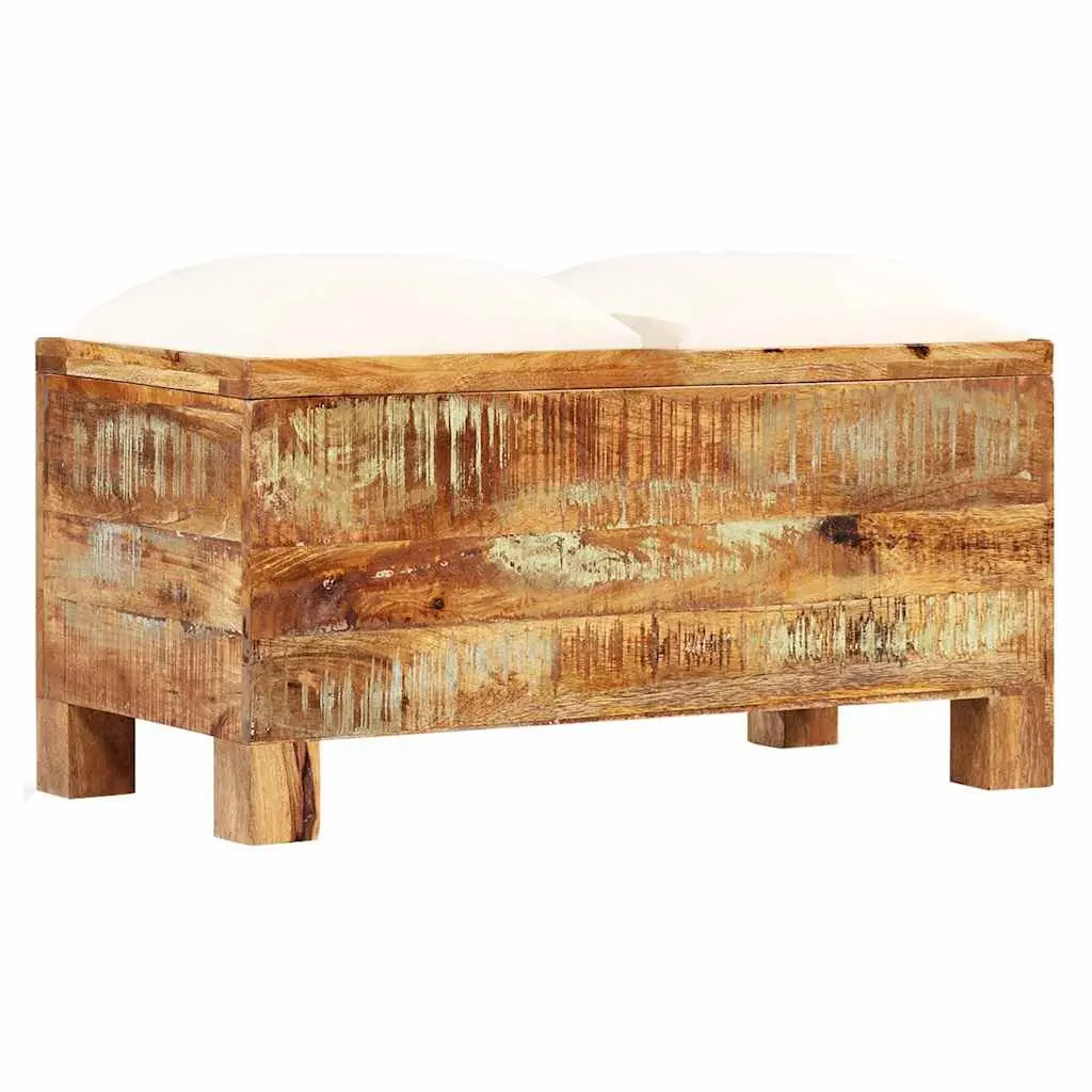 Solid Reclaimed Wood Storage Bench