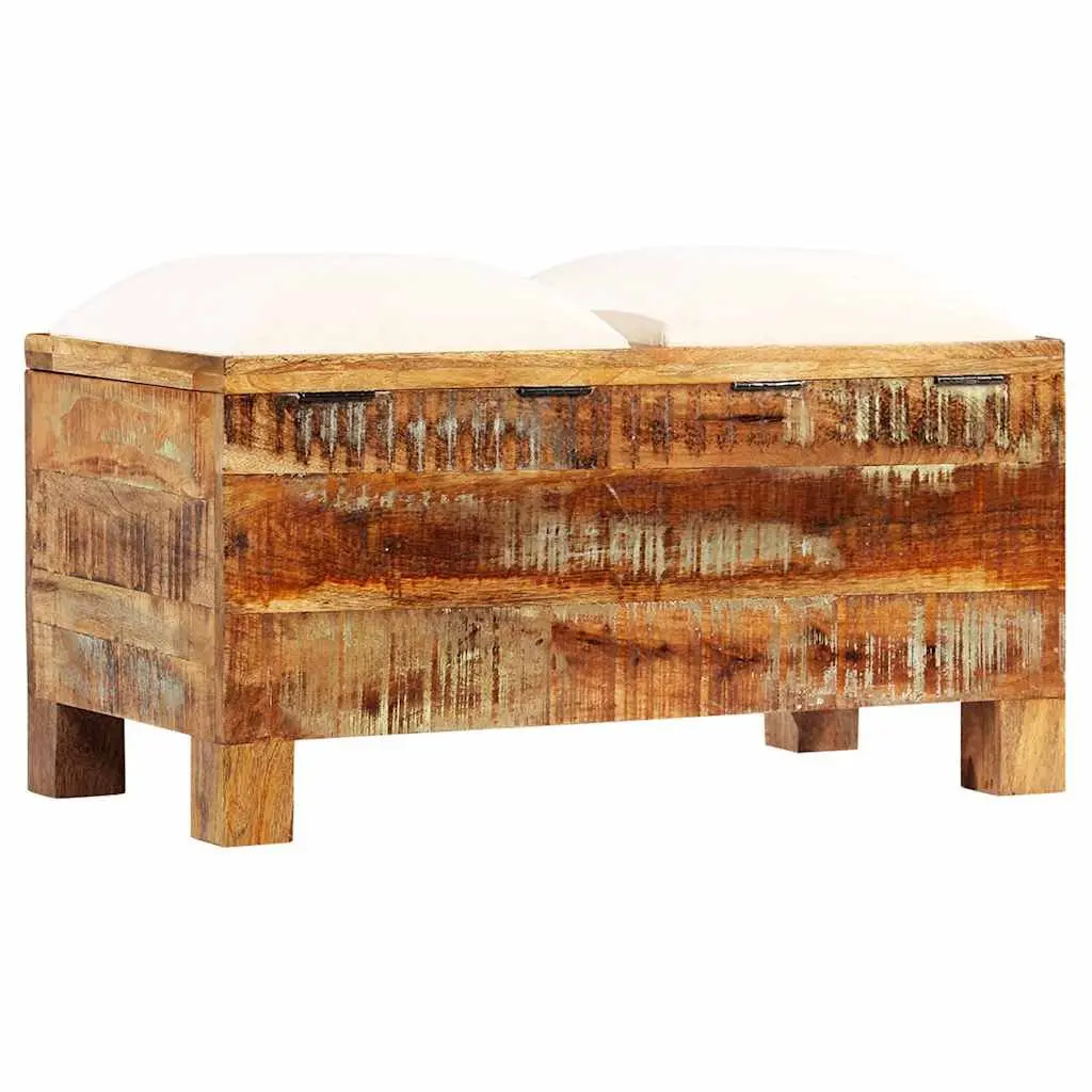 Solid Reclaimed Wood Storage Bench