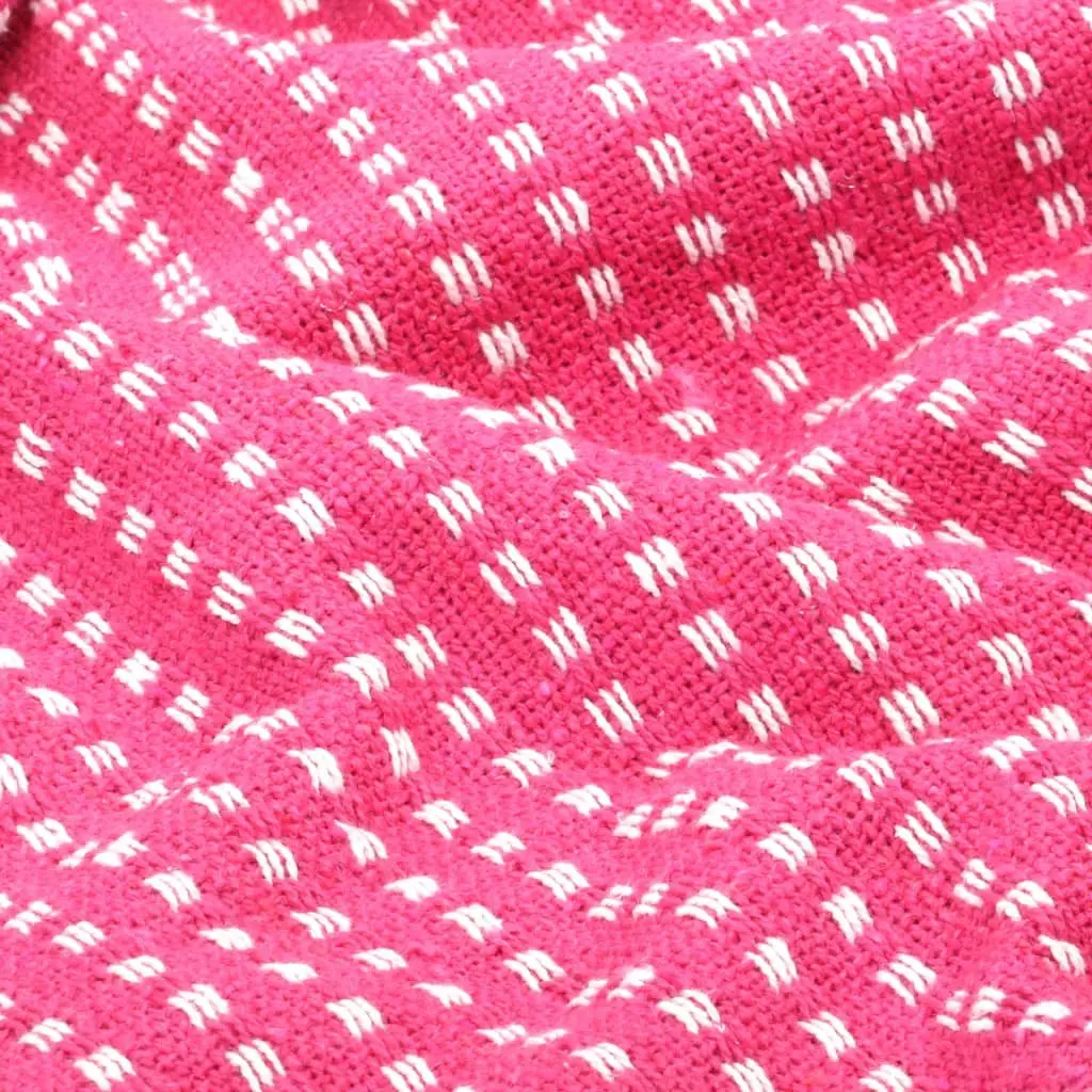 Cotton Throw Blanket for Sofa Bed Chair 160x210 cm Pink Plaid Tassel